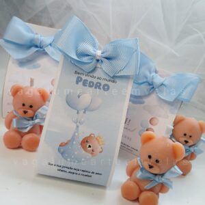 10 unidades de Lembrancinhas Vela ursinho baby